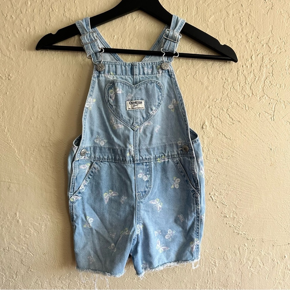 Blue Floral Kids Overalls